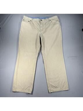 LL Bean Chino Pants Men 40x29 (Actual 38x29) Khaki Beige Standard Fit Casual